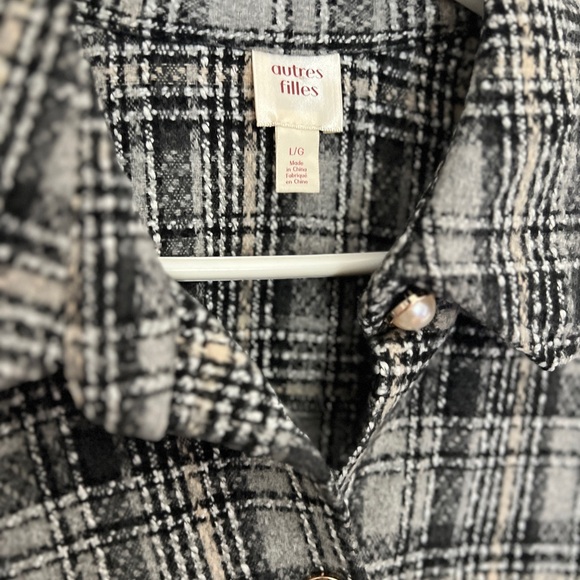 Autres Filles Plaid Button-Up Jacket/Shacket L - Picture 5 of 6